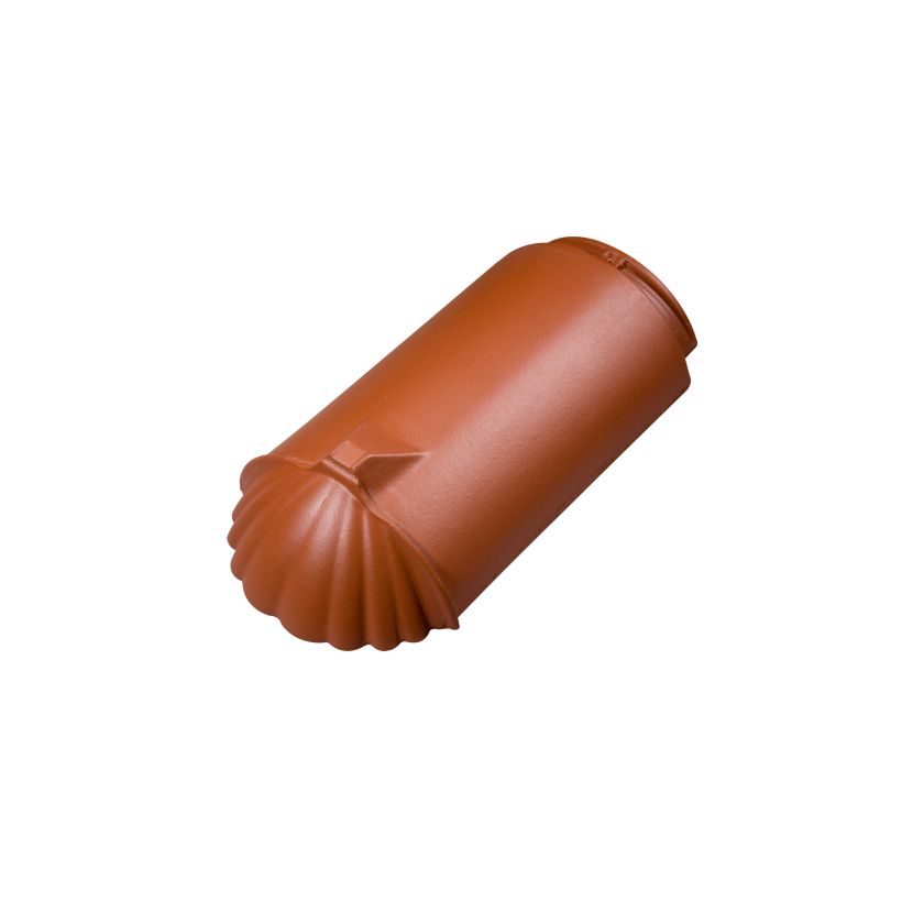 Stilvoller Gratabschluss: Der zylindrische Gratanfänger mit Muschelornament.