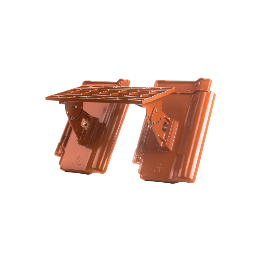Für eine sichere Begeheung des Daches: Der Kurzrost für unseren beliebten Flachdachziegel J11v, aus bruchfestem Aluminiumdruckguss.