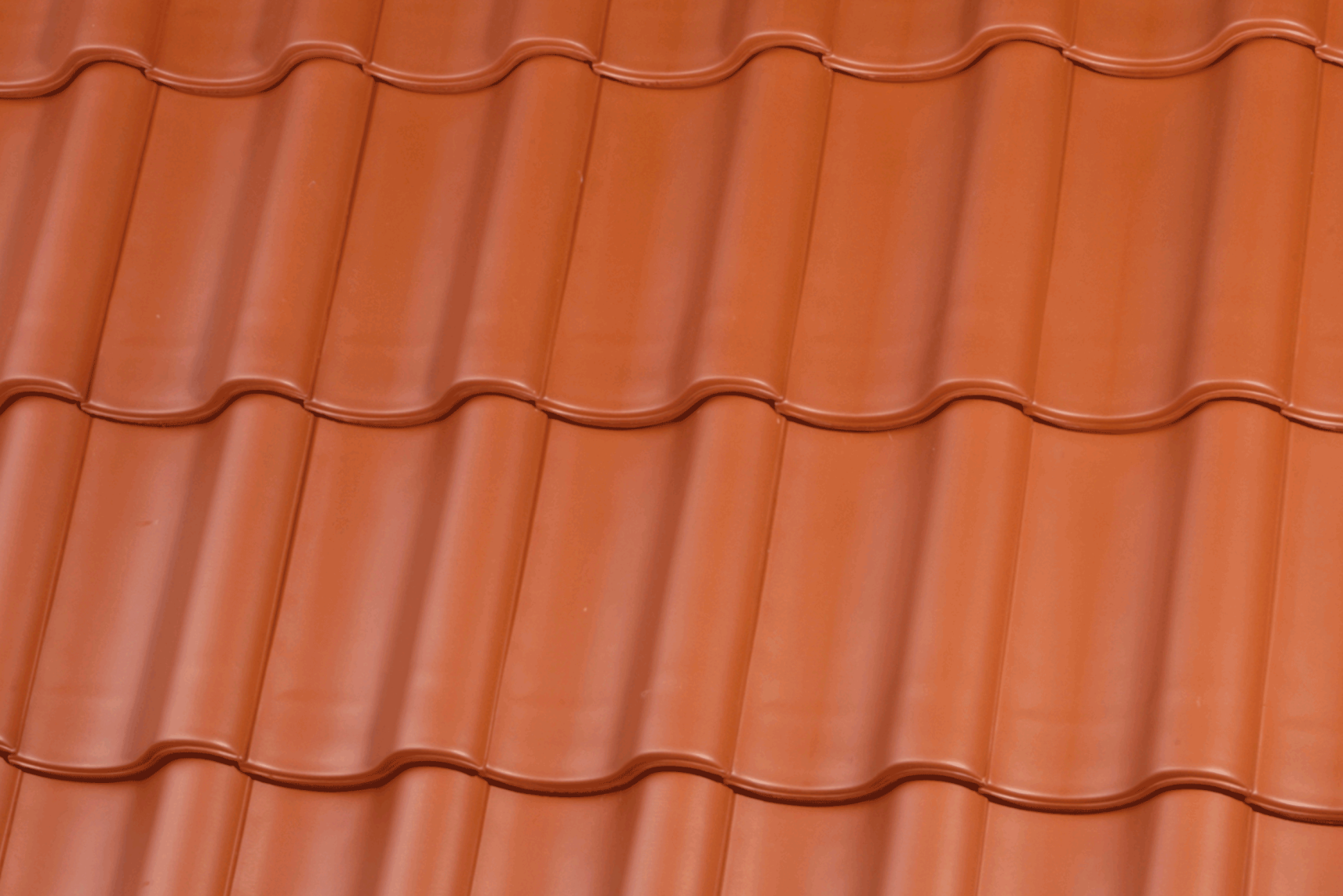 Fläche gedeckt mit Hohlfalzziegel Z5 in altrot