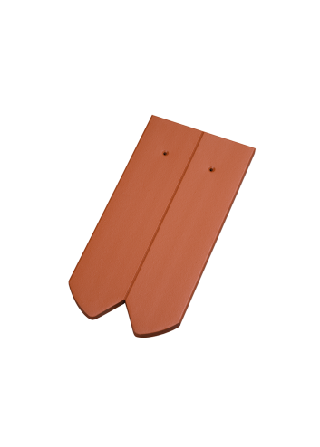 Halber Biberschwanzziegel