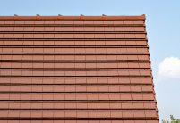 Biberschwanzziegel Geradschnitt zu minimalistischer Holzfassade