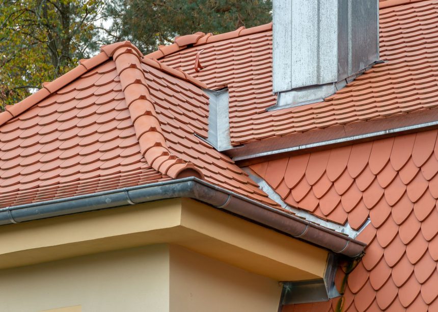 Mansarddach mit verschiedenen Biberarten gedeckt