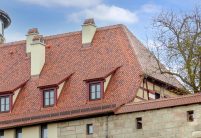 Kaiserburg in Nürnberg mit Biberschwanzziegel Rautenspitz gedeckt