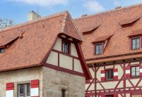 Kaiserburg in Nürnberg mit Biberschwanzziegel Rautenspitz gedeckt