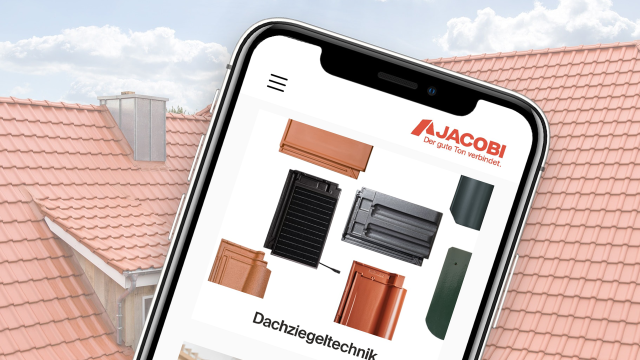 Die Jacobi Dachziegeltechnik App - immer alle wichtigen Informationen und technische Daten rund um unsere Produkte dabei.