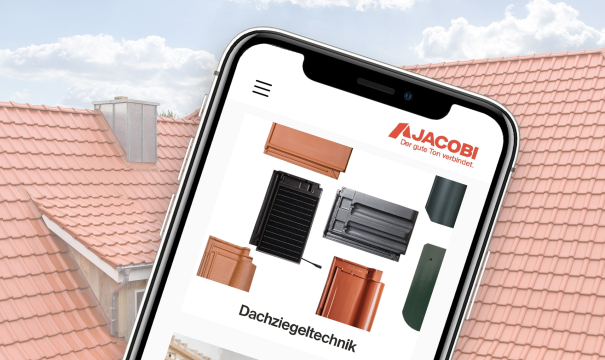 Die Jacobi Dachziegeltechnik App - immer alle wichtigen Informationen und technische Daten rund um unsere Produkte dabei.