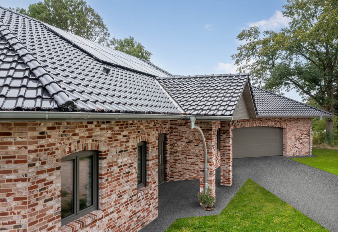 Stilvoller Klinkerbungalow Mit J11v In Vulkanschwarz stilvoller-klinkerbungalow-mit-j11v-in-vulkanschwarz