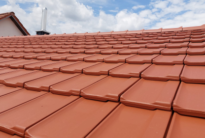 Dachfläche gedeckt mit Dachziegeln von Jacobi