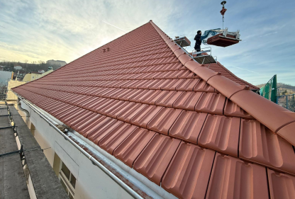 Top Job mit Doppelmulde von Jacobi Dachziegel von Christ Kupfer von Zimmerei Kupfer