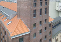 Flechtheimspeicher Münster mit Flachdachziegel J13v in naturrot