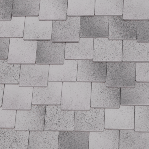 Dachfläche gedeckt mit Biberschwanzziegel Contura in der Farbwelt basalt