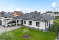 Stilvoller Bungalow mit Dachziegel J11v von Jacobi in edelschwarz