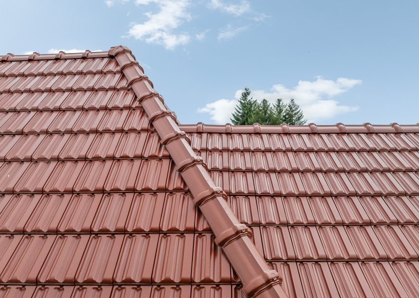 Saniertes Einfamilienhaus als Jacobi Refernez mit Doppelmulde Tradition in edelmarone mit Details von Grat und Walm