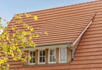 Schleppdachgaube mit Dppelmulde Z2 in naturrot auf Jugrendtreff