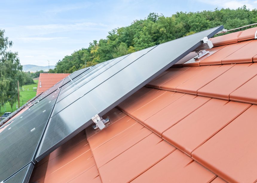 Top Aufnahme vom nichtkeramischen Solarzubehör Solarträger