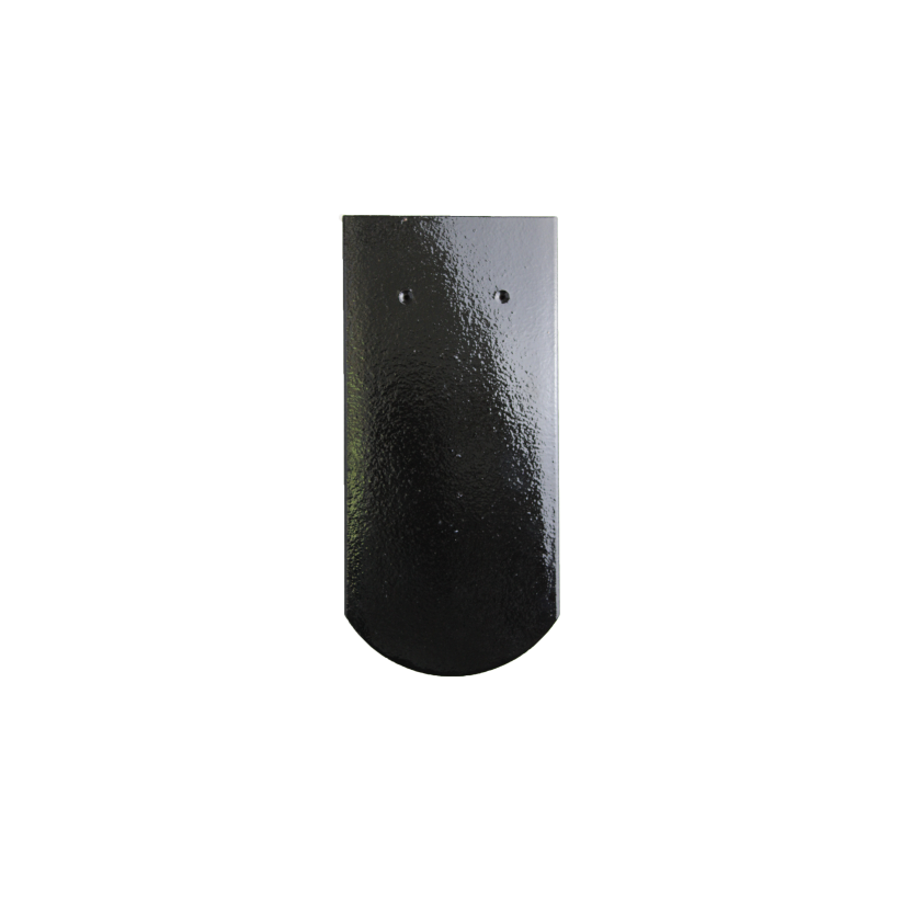 Biberschwanzziegel 18x38 Rundschnitt Vulkanschwarz