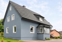 Hohlfalzziegeloptik in tannengrün - top Referenz von Jacobi Dachiegel mit Z5 hier in der gesamten Ansicht