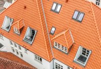 Stadtvilla mit Z5 naturrot hell mit Deckbild im Detail